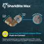 SharkBite Max UR308A  1/2" Push-to-Connect x 1/2" FNPT Brass Female Adapter 90 Degree Elbow for PEX Image 1