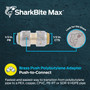 SharkBite Max UR4008A  1/2" CTS x 1/2" PVC Push-to-Connect Transition Coupler Image 1