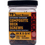Screw Products CD234DB75  C-Deck #10 x 2-3/4" (T20-Drive) Composite Deck Screws in Desert Bronze - 75 per Jar Image 1