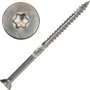 Screw Products 30136  AXIS #9 x 3" (T20-Drive) 300 Series Stainless Steel Structural Wood Screws - 5-lb Jar (approx. 378) Image 0