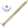 Screw Products 30155-12-WHIT  AURA #10 x 3" (T20-Drive) ZYTEC GX Exterior Screws with White Painted Heads for Cabinetry & More - 1-lb Jar (approx. 55) Image 0