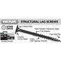 Screw Products 30525  NOVA #14 x 3" (T30-Drive) ZYTEC GX Exterior Structural Lag Screws - 50 Individually Tagged per Package Image 3