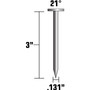 Metabo HPT 10162HPT  3" x 0.131" Smooth Shank Full Round Head Hot Dipped Galvanized 21° Plastic Strip Sheathing Nails - 5000 per Box Image 1