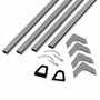 Phifer 3021676  5/16" x 48" Mill Gray Aluminum Screen Frame Kit  Image 0