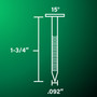Metabo HPT 13363HPT  1-3/4" x 0.092 Full Round Head Ring Shank Hot Dipped Galvanized 15° Wire Coil Siding Nails - 3600 per Box Image 7