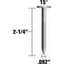 Metabo HPT 13367HPT  2-1/4" x 0.092 Full Round Head Ring Shank Hot Dipped Galvanized 15° Wire Coil Siding Nails - 3600 per Box Image 2