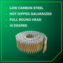 Metabo HPT 13367HPT  2-1/4" x 0.092 Full Round Head Ring Shank Hot Dipped Galvanized 15° Wire Coil Siding Nails - 3600 per Box Image 7
