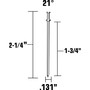 Metabo HPT 50214-6D  2-1/4" x 0.131" (6D) 21 Degree Smooth Shank Full Round Head Bright Basic Plastic Strip Collated Duplex Nails - 2000 per Package Image 1