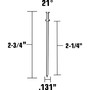 Metabo HPT 50234-8D  2-3/4" x 0.131" (8D) 21 Degree Smooth Shank Full Round Head Bright Basic Plastic Strip Collated Duplex Nails - 2000 per Package Image 1