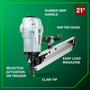 Metabo HPT NR90AC5  21 Degree 3-1/2 Inch Plastic Collated Framing Nailer Image 3
