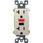 Leviton N7899-RI  20 Amp 125 Volt SmartLock Pro Slim GFCI Receptacle With Black And Red Test And  Reset Buttons - Ivory Image 0