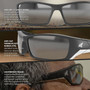 Edge Eyewear SR111AR  Reclus Safety Glasses Black Frames with Anti-Reflective Clear Lens Image 5