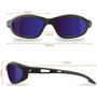Edge Eyewear TSMAP218  Dakura Safety Glasses Black Frames with Polarized Aqua Precision Blue Lens Image 2