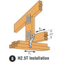 Simpson Strong Tie H2.5T  Hurricane Tie for Truss with 2x4 Bottom Cord Image 3