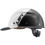 Lift Safety HDC50C-19WC  Dax Fifty/50 Carbon Fiber Hard Hat Cap Style with Brim Grip - Black and White Image 0