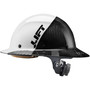 Lift Safety HDF50C-19WC  Dax Fifty/50 Carbon Fiber Hard Hat Full Brim Style with Brim Grip - Black and White Image 0