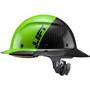 Lift Safety HDF50C-20GC  Dax Fifty/50 Carbon Fiber Hard Hat Full Brim Style with Brim Grip - Lime Green and Black Image 0