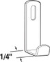 Prime-Line 193675  J-Shaped Mirror Holder Clip, 1/4 in, Steel - 4 per Package Image 1