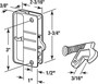 Prime-Line A-108  Black Plastic Screen Door Latch and Pull with Security Lock, for Anjac Doors Image 2