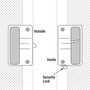 Prime-Line A-108  Black Plastic Screen Door Latch and Pull with Security Lock, for Anjac Doors Image 3