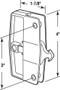 Prime-Line A-109  Black Plastic, Sliding Screen Door Latch Image 1