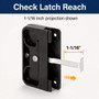 Prime-Line A-142  Black Plastic Mortise Style Screen Door Latch and Pull Image 3