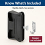 Prime-Line A-168  Black Plastic, Sliding Screen Door Latch and Pull, fits Superior Sliding Screen Doors Image 3
