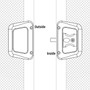 Prime-Line A-187  Black Plastic Hat Section Screen Door Handle and Latch Image 2