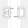 Prime-Line A-187  Black Plastic Hat Section Screen Door Handle and Latch Image 3