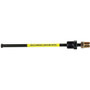 AGS Company PAA-R350  8" x 3/16" Poly-Armour PVF Coated Adapter Brake Line - 3/8-24 SAE Inverted to 1/2-20 SAE Inverted Black Nut Image 0