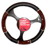AutoLogix 54-6615  Wood Grip Steering Wheel Cover - Dark Wood Image 0