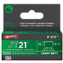 Arrow Fastener 214  JT21 1/4" Flat Crown Light Duty Staples 1000 per Package Image 0
