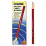 Dixon 00079  Phano Peel-Off China Marker - Red - 12 per Package Image 1