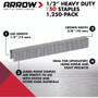 Arrow Fastener 508  T50 1/2" Heavy Duty Steel Staples 1250 per Package Image 2