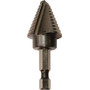 Makita 711496-A  1/4" - 7/8" H.S.S. Step Drill Bit, 1/4" Hex Shank Image 0