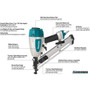 Makita AF635  15 Gauge, 2-1/2" Angled Finish Nailer Image 3