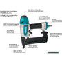 Makita AT638A  1/4" Narrow Crown Stapler, 18 Ga. Image 2