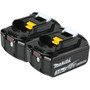 Makita BL1830B-2  18V LXT Lithium-Ion 3.0Ah Battery, 2 per package Image 0