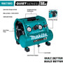 Makita MAC100Q  Quiet Series 1/2 HP, 1 Gallon Compact, Oil-Free, Electric Air Compressor Image 3