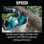 Makita XCU03Z  18V X2 (36V) LXT Lithium-Ion Brushless Cordless 14" Chain Saw, Tool Only Image 1