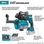 Makita XRH12ZW  18V LXT Lithium-Ion Brushless Cordless 11/16" AVT Rotary Hammer (Tool Only) Image 3 Makita XRH12ZW  18V LXT Lithium-Ion Brushless Cordless 11/16" AVT Rotary Hammer (Tool Only) Image 3