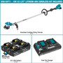 Makita XRU15PT1  String Trimmer 18Vx2 Kit Includes (4) 5.0A Image 2