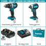 Makita XT269M  18V LXT Lithium-Ion Brushless Cordless 2-Piece Combo Kit Hammer Drill-Driver and Impact Driver (4.0Ah) Image 3