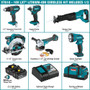 Makita XT610  18V LXT Lithium-Ion Cordless 6-Piece Combo Kit Hammer Drill-Driver, Circular Saw, Reciprocating Saw, Impact Driver, Angle Grinder and Flashlight (3.0Ah) Image 1
