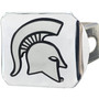 Fanmats 15073  MSU - Michigan State Spartans Chrome Hitch Cover with Metal 3D Emblem Image 0