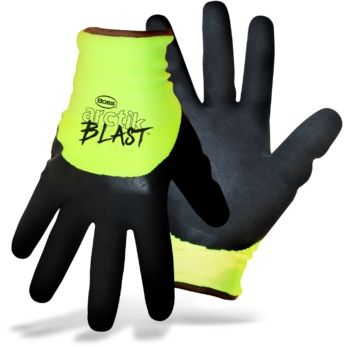Boss 7845X  Arctik Blast Hi-Vis Green Textured Latex Palm Gloves - X-Large
