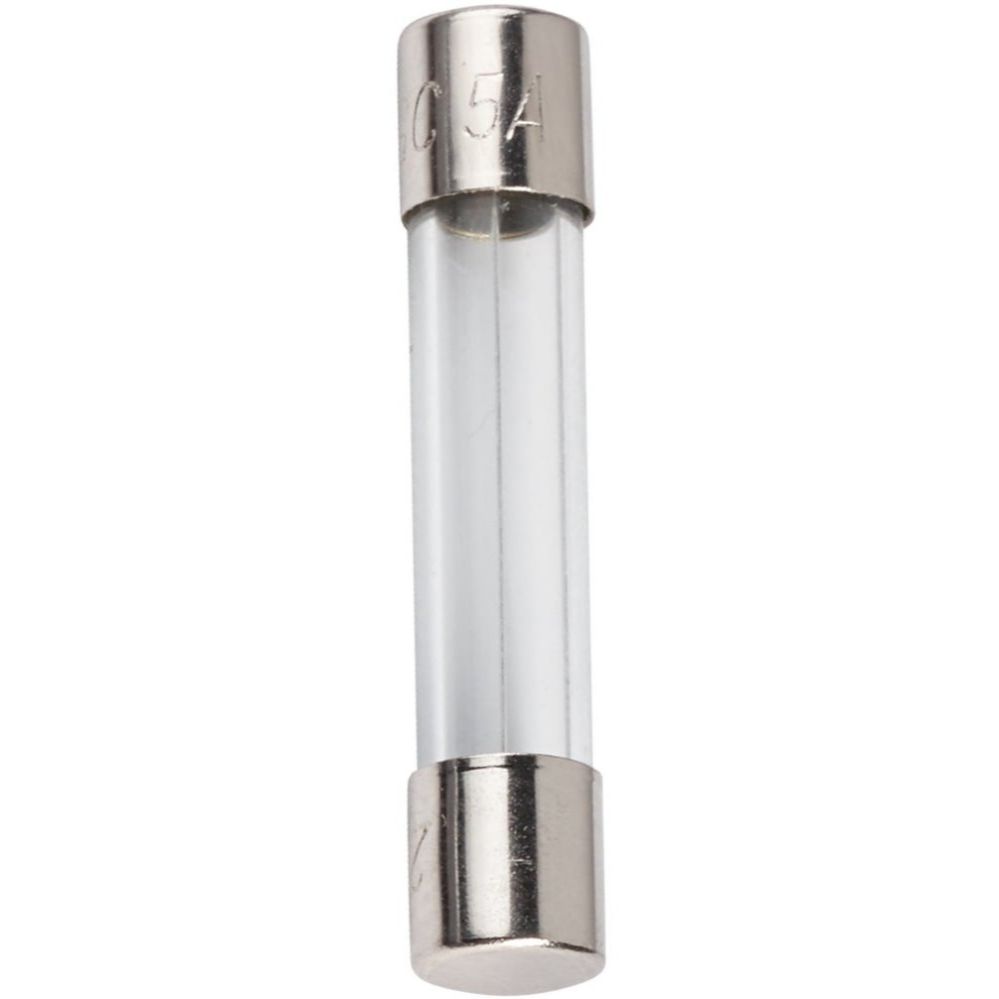 Bussmann BP/AGC-5-RP  AGC 5 Amp Fast-Acting Glass Tube Fuses 1/4" x 1-1/4" - 5 per Card