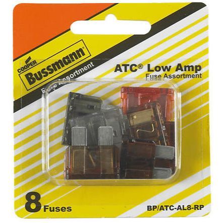 Bussmann BP/ATC-AL8-RP  ATC Automotive Blade Fast-Acting Fuse 8 Fuse Low Amp Assortment