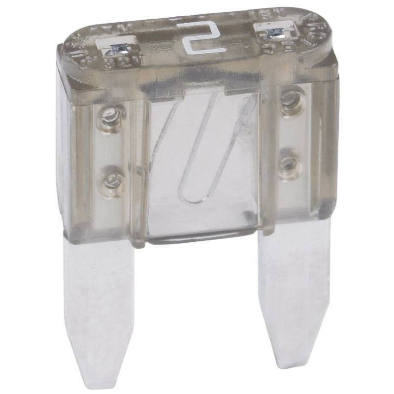Bussmann BP/ATM-2-RP  Gray ATM 2 Amp Fast-Acting Automotive Mini Blade Fuses - 5 per Card