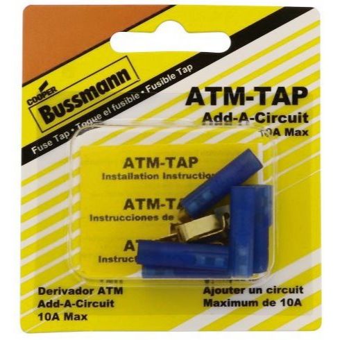 Bussmann BP/ATM-TAP-RP  Add-A-Circuit Adapter Tap for ATM Mini Blade Fuses - 5 per Package (10Amp Max)